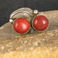 Navajo Apple Coral Sponge Ring | Sterling Silver Multi-Stone | Sz 9.25 | Native American Handmade |  8857