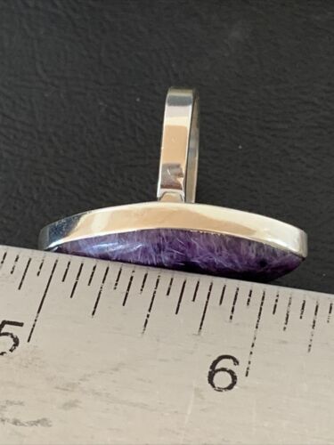 Navajo Purple Charoite Ring | Sterling Silver | Sz 7.5 Adjustable | Authentic Native American Handmade | 10529