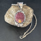 Navajo Purple Spiny Oyster Pendant Necklace | Sterling Silver | Women's | Authentic Native American Handmade | 14665