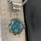 Men's Navajo Blue Spiderweb Turquoise Pendant Necklace | Sterling Silver | Authentic Native American Handmade | 10663