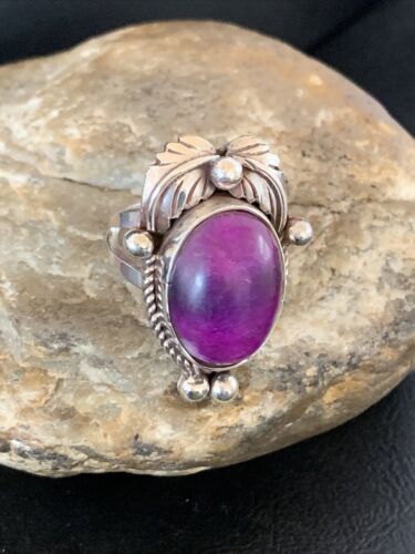 Native American Women's Navajo Purple Sugilite Ring | Sterling Silver | Sz 9.5 | 10442