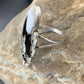 Navajo White Buffalo Turquoise Ring | Sterling Silver | Sz 7 | Authentic Native American Handmade | 12184