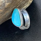 Navajo Blue Turquoise Ring | Sterling Silver | Sz 5 | Authentic Native American Handmade | 10363