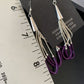 Handmade Liquid Silver Heishi Tube Beads Sugilite Earrings | Sterling Silver | 2" | 13048