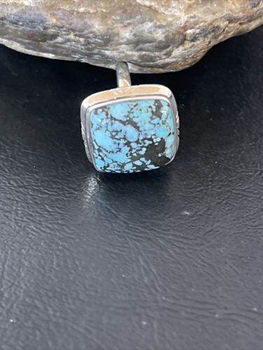 Navajo Blue Spiderweb Turquoise Ring | Sterling Silver | Sz 5 | Authentic Native American Handmade | 10305