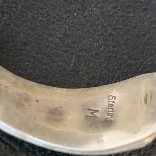 Navajo Sterling Silver Watch Tips with Blue Turquoise Inlay Band | Authentic Native American Jewelry | 13728
