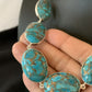Navajo Blue Mojave Turquoise Pendant Necklace | Sterling Silver | 18" | Authentic Native American Handmade | 11635