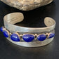 Native American Men's Navajo Blue Lapis Lazuli Cuff Bracelet | Sterling Silver | 14130