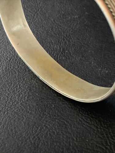 Navajo Sterling Silver Stamped Cuff Bracelet | Authentic Native American Handmade | 13675 - Masha USA