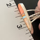 Navajo Red Spiny Oyster Opal Inlay Ring | Sterling Silver | Sz 8 | Authentic Native American Handmade | 11581