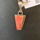 Southwestern Navajo Red Spiny Oyster Pendant Necklace | Sterling Silver | 18" Chain | 2661