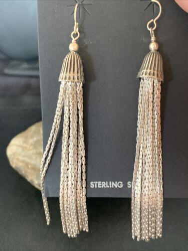 Old Pawn Southwestern Chandelier Dangle Earrings | Sterling Silver | 1" | 12990