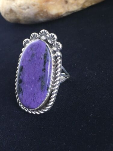 Native American Navajo Purple Charoite Ring | Sterling Silver | Sz 9.75 | 10103