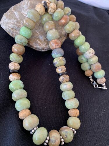 Navajo Sterling Silver Onyx, Agate & Picture Jasper Men's Necklace | 12mm | Authentic Native American Handmade | 23" | 1275