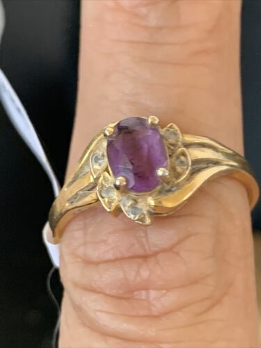 Navajo Faceted Purple Amethyst Ring | Sterling Silver | Sz 8.5 | Authentic Native American Handmade | 01786