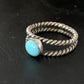 Navajo Blue Turquoise Ring | Sterling Silver | Sz 7 | Authentic Native American Handmade | 10768