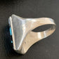 Native American Zuni Men's Spiny Blue Turquoise Ring | Sterling Silver Inlay | Sz 15 | 12425
