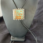 Navajo Green Royston Turquoise Bolo Tie | Sterling Silver | Authentic Native American Handmade | 12883