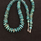Santo Domingo Kingman Turquoise Necklace | Sterling Silver | 21" | Authentic Native American Handmade | 3996