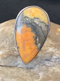 Southwestern Navajo Yellow Bumble Bee Jasper Ring | Sterling Silver | Sz 7 | 11553