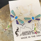 Navajo Dragonfly Turquoise Spiny Opal Inlay Earrings | Sterling Silver | 1" | Authentic Native American Handmade | 12016