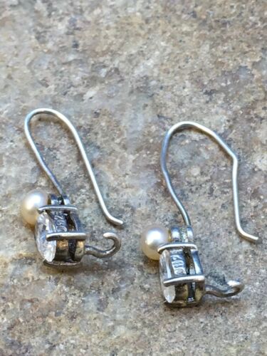 Native American Mother of Pearl Earrings | Navajo Sterling Silver | Authentic Handmade | 8610