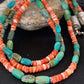 Navajo Green Turquoise Spiny Necklace Set | Sterling Silver | Authentic Native American Handmade | 2979