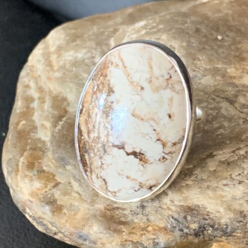 Native American Women's Wild Horse Turquoise Ring | Sz 8 | Sterling Silver | 14029