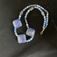 Native American Denim Lapis Strand Necklace | Sterling Silver | Men's 18" | 1753