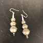 Navajo Sterling Silver Handmade Pearls Earrings | 1.5" | 10201