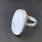 Navajo White Howlite Ring | Sterling Silver | Sz 10.5 | Authentic Native American Handmade | 11613