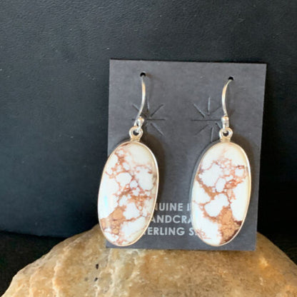 Southwestern Women's Navajo Wild Horse Earrings | Sterling Silver | Authentic Native American Handmade | 12786