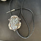 Men's Bolo Tie | White Buffalo Turquoise | Sterling Silver | Navajo | 3" | 14784