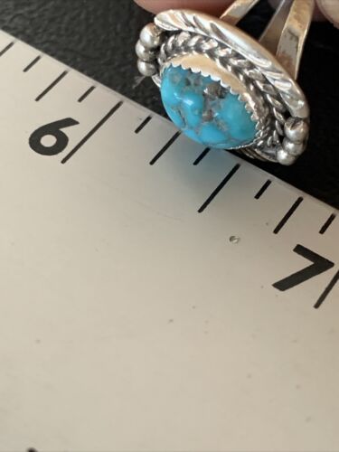Navajo Blue Kingman Turquoise Ring | Sterling Silver | Sz 6 | Authentic Native American Handmade | 12456