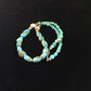 Men's Chunky Navajo Blue Green Turquoise Heishi Necklace | Sterling Silver | 19" | 10013