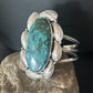 Southwestern Sterling Silver Blue Turquoise Cuff Bracelet | Authentic Native American Handmade | 14324