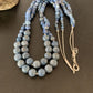 Native American Denim Lapis Bead Necklace | Sterling Silver | 21" | 1260