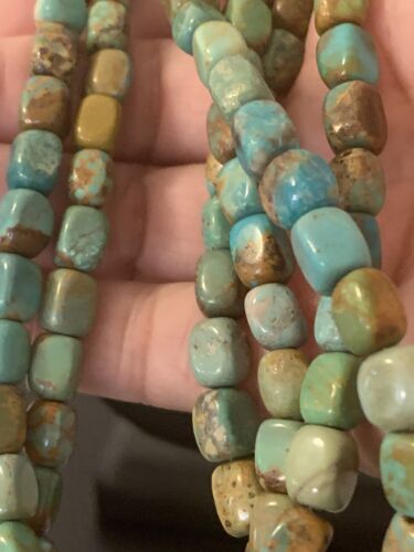 Native American Green Turquoise Necklace | Navajo Sterling Silver | Authentic Handmade | 611