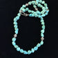 Native American Sterling Silver Blue Turquoise Necklace | 18" | Authentic Handmade | 10025