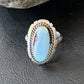 Navajo Blue Dry Creek Turquoise Ring | Sterling Silver | Sz 7.5 | Authentic Native American Handmade | 11642