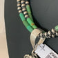Navajo Pearls Sterling Silver Green Gaspeite Pendant Turquoise Necklace Set | Multi-Strand | 2986