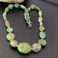 Navajo Sterling Silver Graduated Green Nugget Turquoise Necklace | Authentic Native American | 21" | 10725