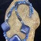 Native American Denim Lapis Strand Necklace | Sterling Silver | Men's 18" | 1753