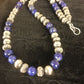 Native American Men's Lapis Necklace | Navajo Sterling Silver | 22" | 8531