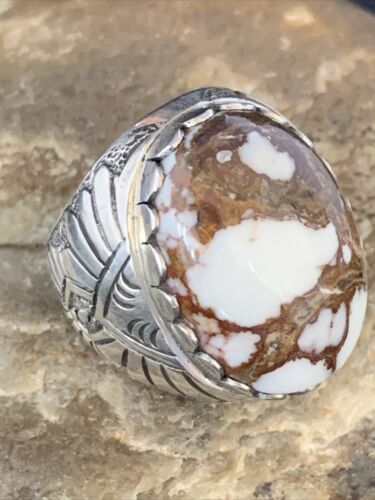 Southwestern Men's Wild Horse Turquoise Ring | Sterling Silver | Sz 8.5 | 13776