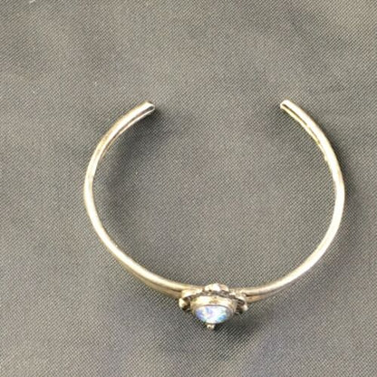 Navajo Pink Opal Cuff Bracelet | Sterling Silver | Authentic Native American Handmade | 10268