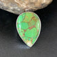 Navajo Green Mojave Turquoise Ring | Sterling Silver | Sz 7 | Authentic Native American Handmade | 11796
