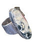 Southwestern Navajo White Black Cinnabrite Ring | Sterling Silver | Sz 7 | 1566