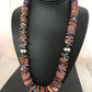 Authentic Native American Navajo Necklace | Purple Spiny Oyster & Turquoise | Sterling Silver | 24" Graduated