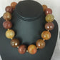 24mm Bold Faceted Carnelian Gold Filled Beads Necklace | 17" | Navajo Style |  3693